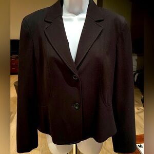 Black cropped blazer/jacket size 8